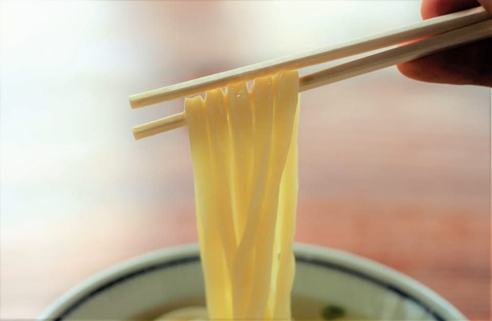 ※上野製麺所のうどん写真。